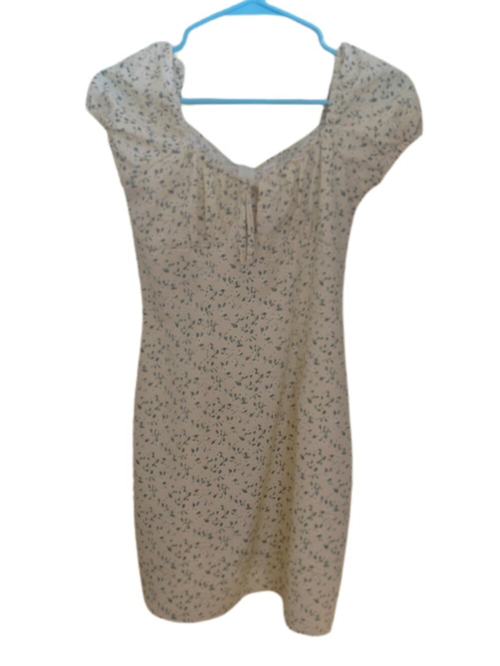 Romwe Yellow Flower Short Sleeve Dress